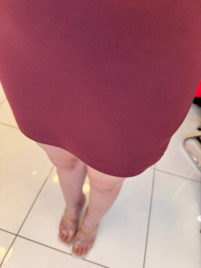 Bordo mini etek