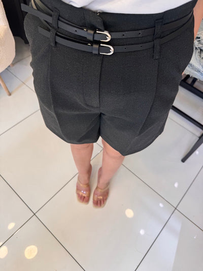 Füme kemer detaylı şort