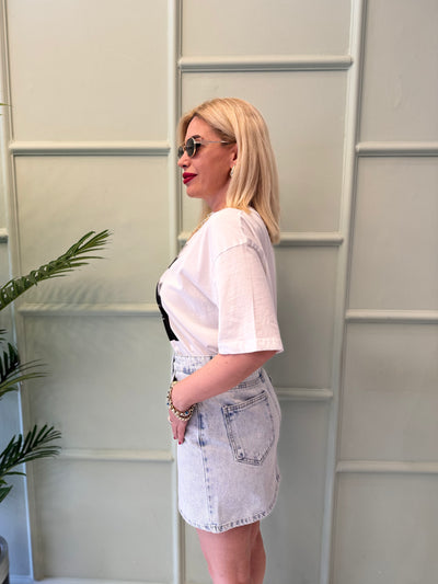 Mavi mini jeans etek