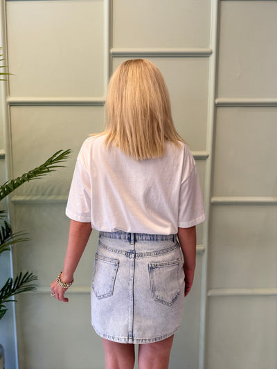 Mavi mini jeans etek