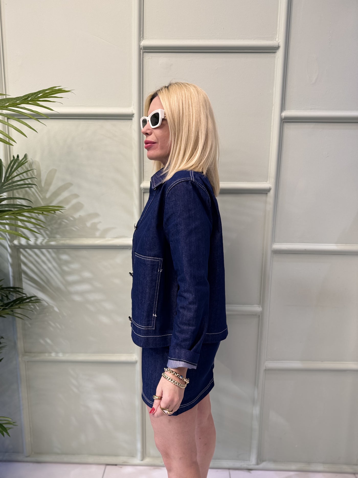 Lacivert jeans ceket