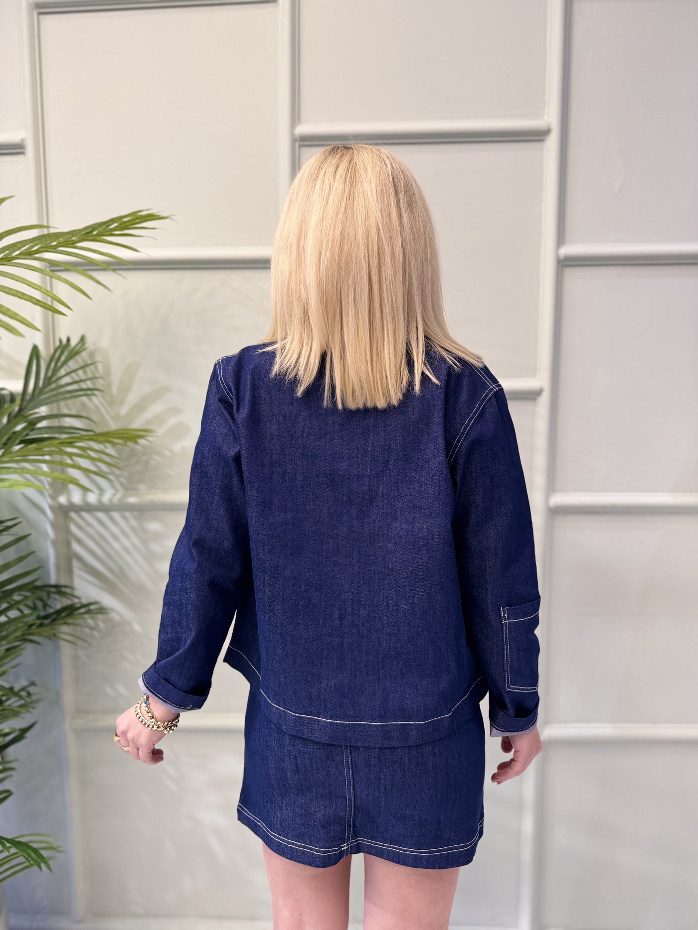 Lacivert jeans ceket